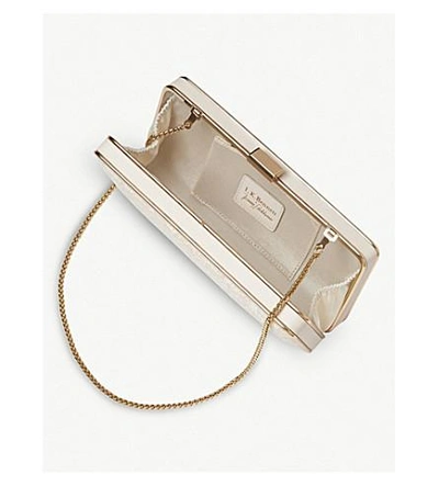 Shop Lk Bennett White Retro X Jenny Packham Nora Lace Leather Clutch Bag In Whi-ivory