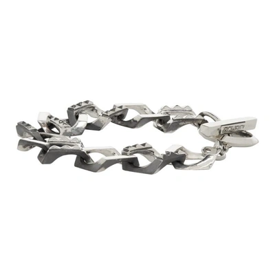 Shop Almostblack Silver Big Chain Bracelet