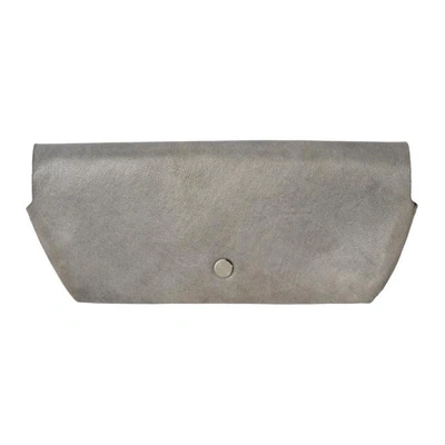 Shop Maximum Henry Grey Leather Glasses Case