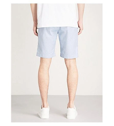 Shop Ted Baker Gatman Regular-fit Cotton-blend Shorts In Blue