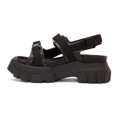 Shop Rick Owens Black Hiking Sandals In 99 Blk/blk