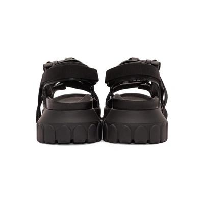 Shop Rick Owens Black Hiking Sandals In 99 Blk/blk