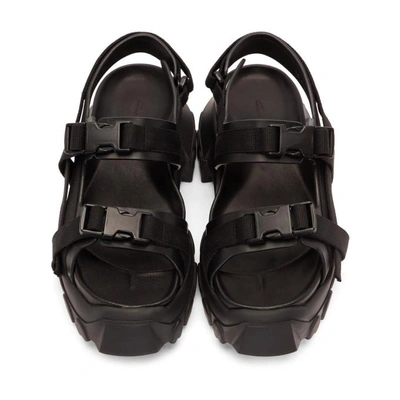 Shop Rick Owens Black Hiking Sandals In 99 Blk/blk