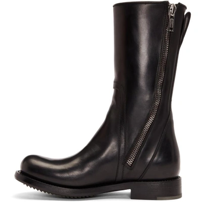 Shop Rick Owens Black Cop Zip Boots In 09 Black