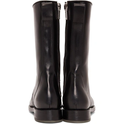 Shop Rick Owens Black Cop Zip Boots In 09 Black