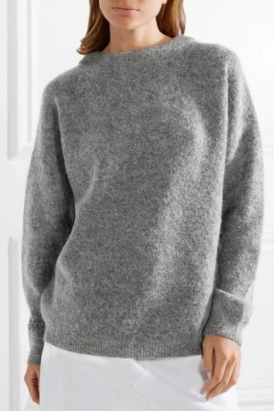 Shop Acne Studios Dramatic Oversized Knitted Sweater In Gray