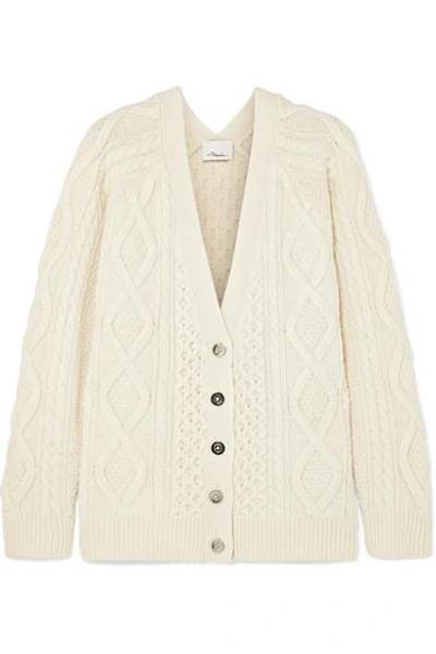 Shop 3.1 Phillip Lim / フィリップ リム Cable-knit Wool Cardigan In Ivory