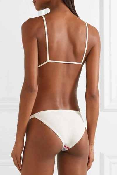 Shop Tm Rio Laranjeiras Striped Bikini Top In White