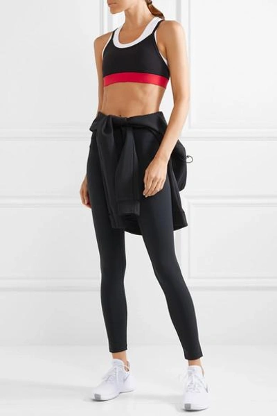 Shop All Access Encore Layered Stretch Sports Bra In Black