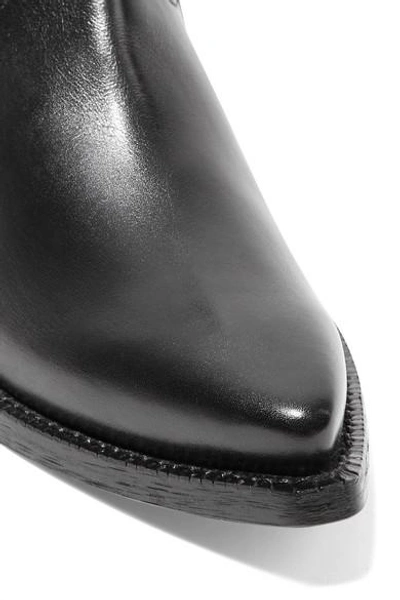 Shop Saint Laurent Lukas Leather Ankle Boots In Black