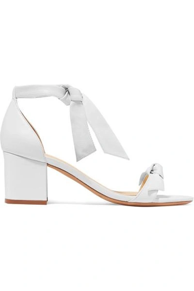 Shop Alexandre Birman Clarita Bow-embellished Leather Sandals In White