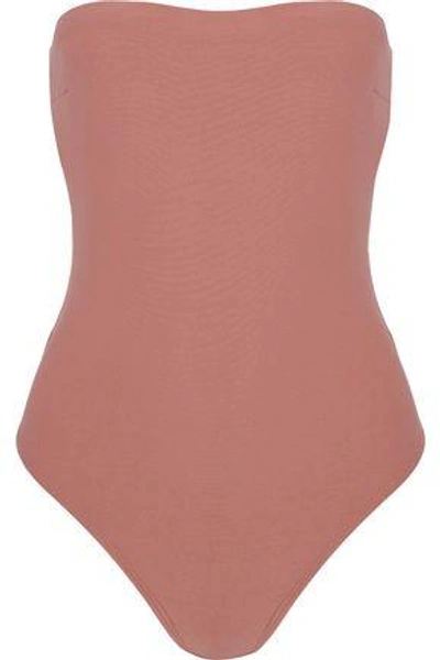 Shop Alix Woman Kent Strapless Stretch-jersey Bodysuit Antique Rose