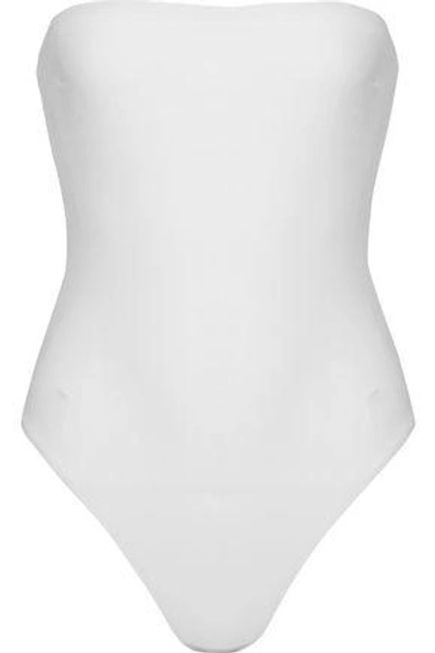 Shop Alix Woman Kent Strapless Stretch-jersey Bodysuit White
