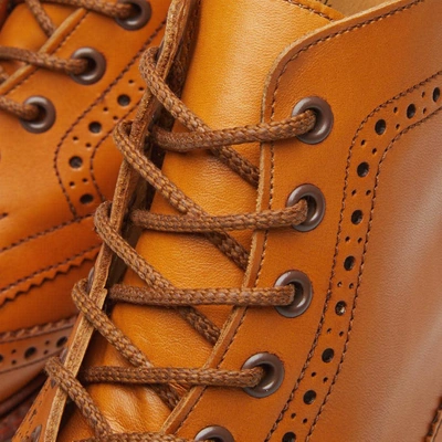 Shop Tricker's Stow Brogue Derby Boot In Brown