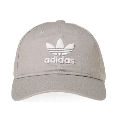 Shop Adidas Originals Adidas Trefoil Cap In Grey