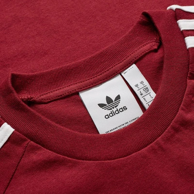 Adidas Originals 3 Stripes T Shirt Burgundy | ModeSens