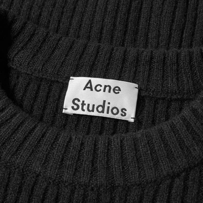Shop Acne Studios Nicholas Rib Crew Knit In Black