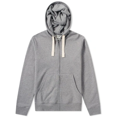 Shop Acne Studios Zip Hoody In Grey