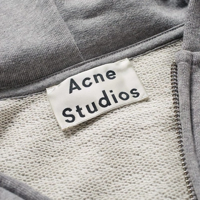 Shop Acne Studios Zip Hoody In Grey