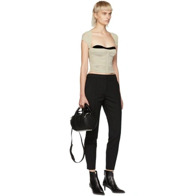 Shop Alexander Wang Black Cigarette Trousers In 001 Black