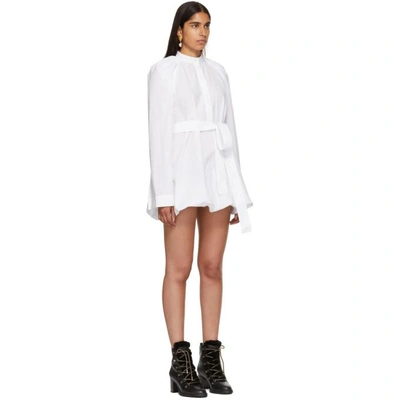 Shop Jw Anderson White Floating Sleeve Short Dress