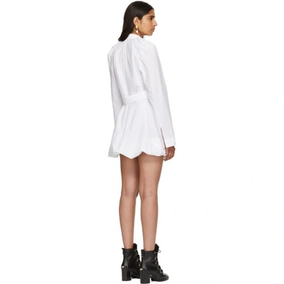 Shop Jw Anderson White Floating Sleeve Short Dress