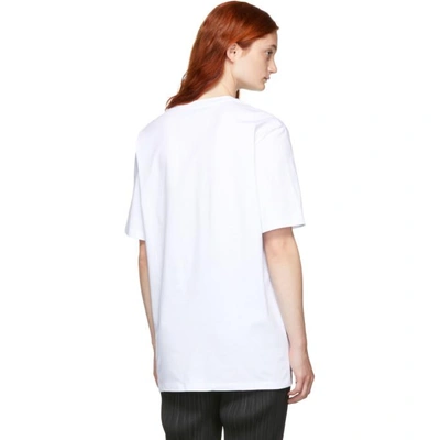 Shop Msgm White Times New Roman T-shirt In 01 White