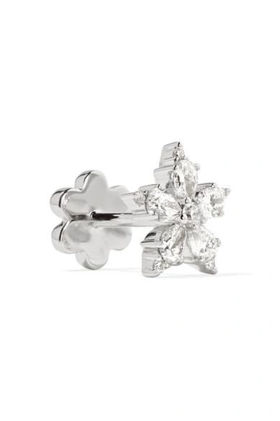 Shop Maria Tash Snowflake 18-karat White Gold Diamond Earring