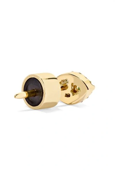 Shop Ileana Makri Kitten Eye 18-karat Gold, Diamond And Tsavorite Earrings