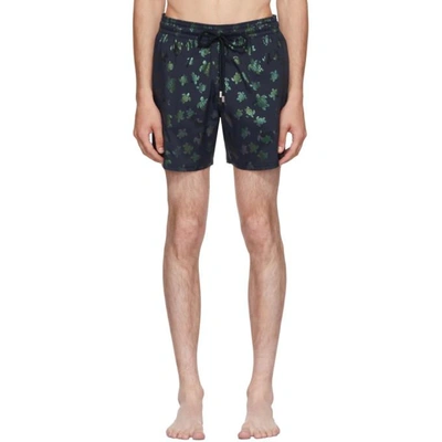 Shop Vilebrequin Navy Moorise Mordore Superflex Swim Shorts
