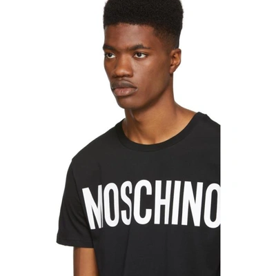 Shop Moschino Black Logo T-shirt In A1555 Black