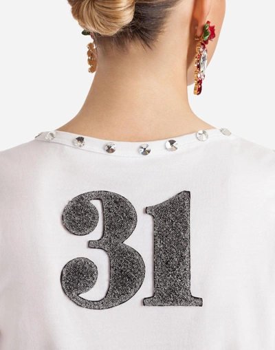 Shop Dolce & Gabbana Sleeveless Cotton T-shirt In White
