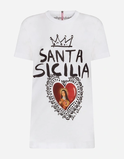 Shop Dolce & Gabbana Cotton T-shirt In White