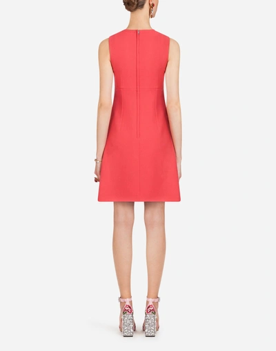 Shop Dolce & Gabbana Wool Dress In Pink