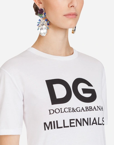 Shop Dolce & Gabbana Cotton T-shirt In White