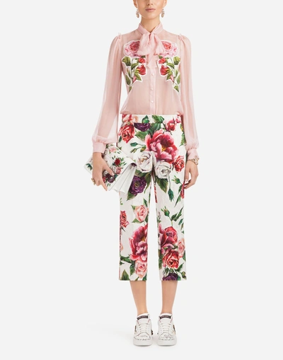 Shop Dolce & Gabbana Silk Shirt In Pink