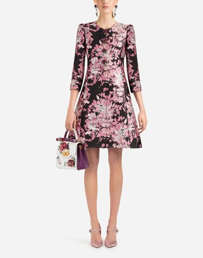 Shop Dolce & Gabbana Lurex Jacquard Coat