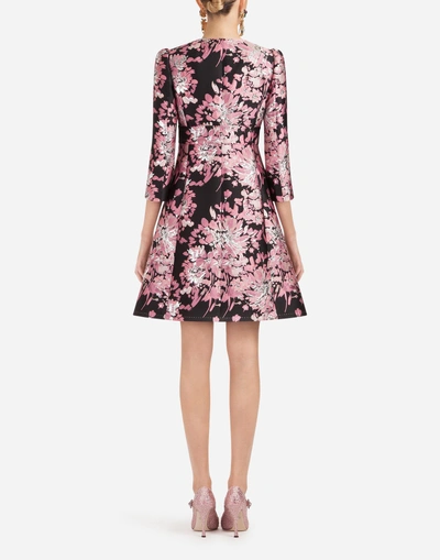 Shop Dolce & Gabbana Lurex Jacquard Coat