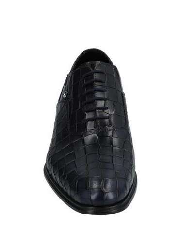 Shop Cesare Paciotti Laced Shoes In Dark Blue