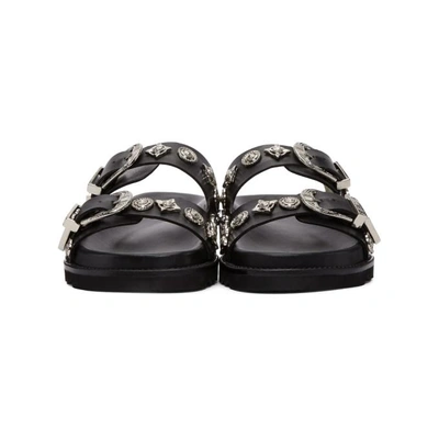 Shop Toga Pulla Black Charms And Buckle Slides
