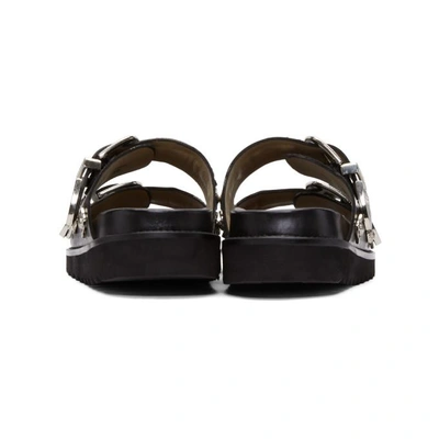 Shop Toga Pulla Black Charms And Buckle Slides