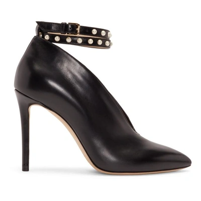 Shop Jimmy Choo Black Lark 100 Heels In Black/white