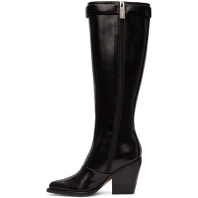 Shop Chloé Chloe Black Tall Boots In 001 Black