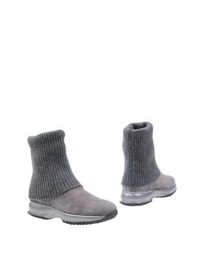 Shop Hogan Ankle Boot In Light Grey