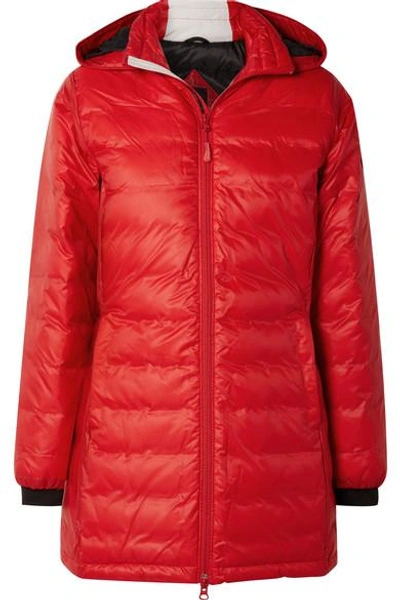 Shop Canada Goose Camp Hooded Quilted Shell Down Jacket In Red