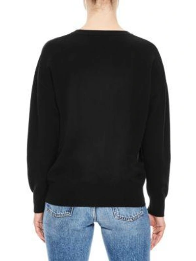 Shop Sandro H18 Charles Wool-cashmere Dream Pullover In Black