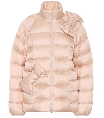 Shop Red Valentino Quilted Down Jacket In Pink