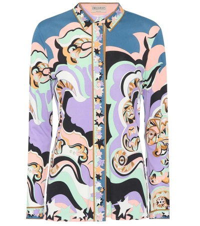 Shop Emilio Pucci Printed Silk-blend Shirt In Multicoloured