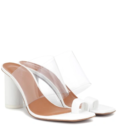 Shop Neous Chost Leather Sandals In White