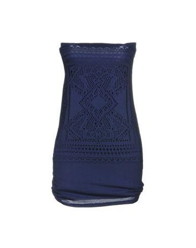 Shop Guess Short Dress In Dark Blue